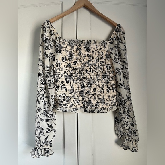 Japna Boho Floral Smocked Long Sleeve Blouse - Picture 1 of 4